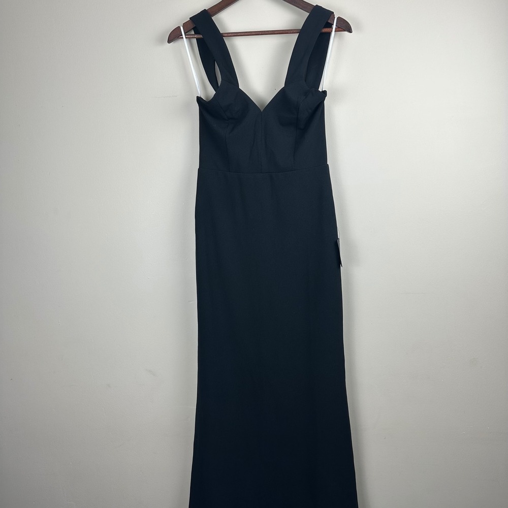 Lulus Black Maxi Dress M NWT Sweetheart Corset Bust Formal Evening Gown